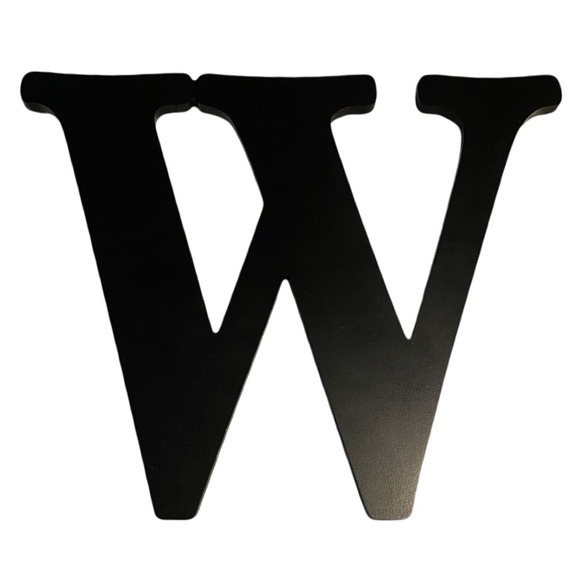 Hobby Lobby Wood Letter Black Wall Decor Letter W - Picture 1 of 3